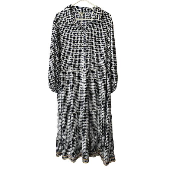 Max Studio Dresses & Skirts - NWT Max Studio London Slinky Geo Print Tiered Midi Length dress 3X